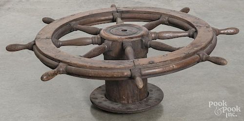 Ships wheel coffee table