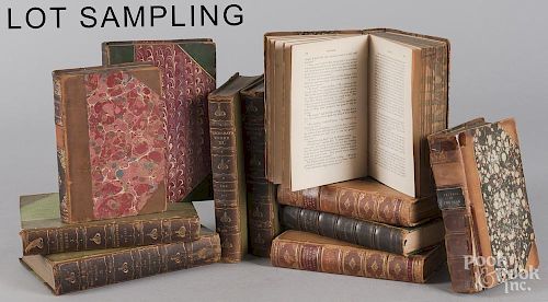 Large collection of antique books