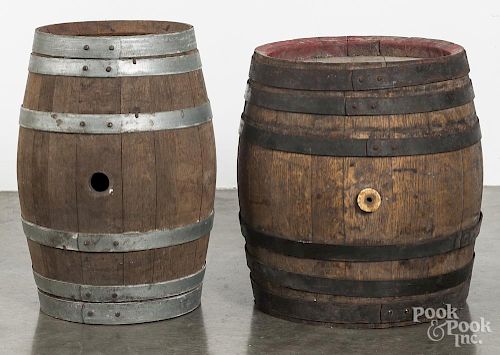 Two early wine barrels