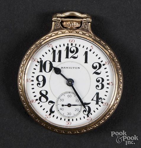 Hamilton #992 10K gold filled pocket watch
