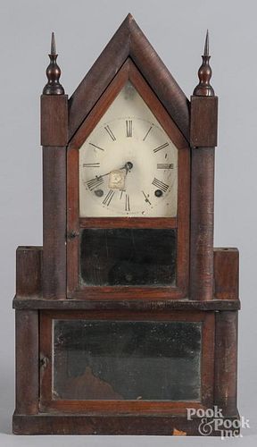J. Welch double steeple clock, 19th c.