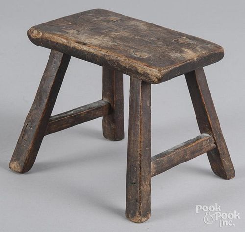 Small splay leg stool, 18th/19th c.