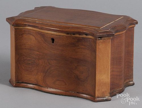 Mahogany dresser box, late 19th c.