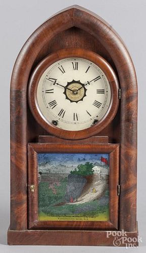 New Haven mahogany mantel clock