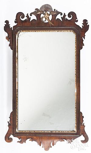 Chippendale mahogany looking glass, 18th c.