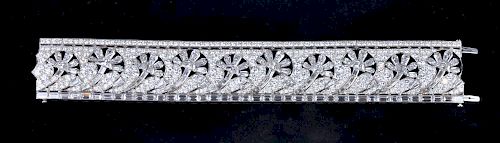 Exceptional 33 Carat Diamond & Platinum Bracelet