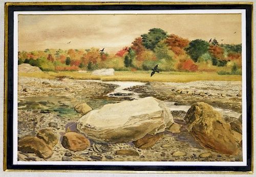 Charles Springer WC Landscape Painting