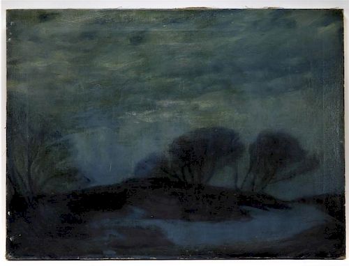 Joseph Davol Nocturnal Maine Landscape Painting