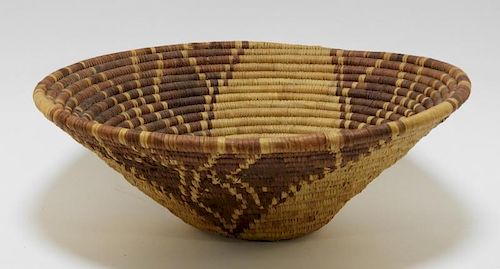 Native American Geometric Coil Basket