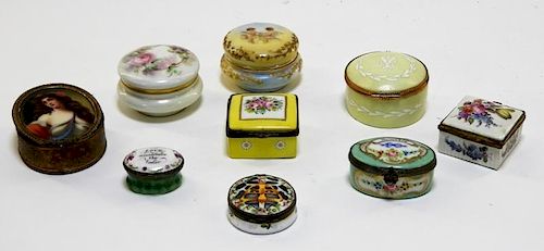 9PC French Miniature Limoges Sevres Porcelain Box