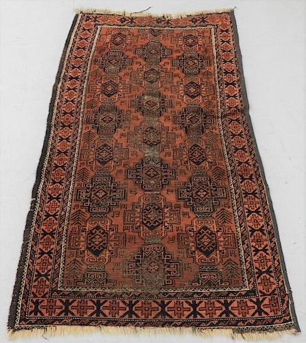 Antique Persian Belouch Wool Carpet Rug