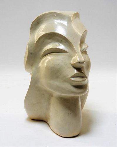 Aft Brancusi Modernist Pottery Muse Head Sculpture