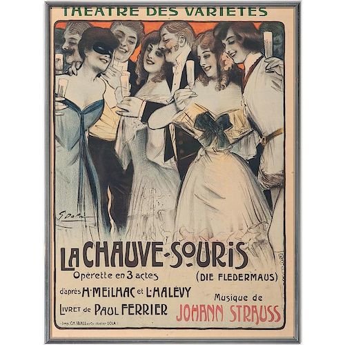 La Chauve-Sourise, Lithograph Poster by Georges Dola