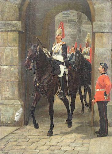 BARATTI, Felipe. Oil on Canvas. Horse Guards.
