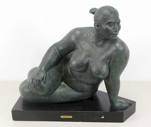 AMAYA, Armando. Bronze. Seated Nude.