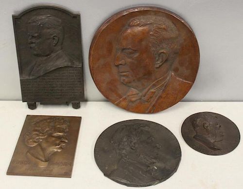 Grouping of Antique Bronze Reliefs.
