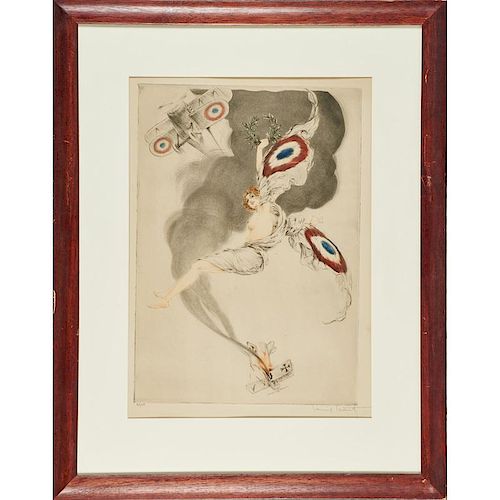 LOUIS ICART Etching, "Winged Victory"