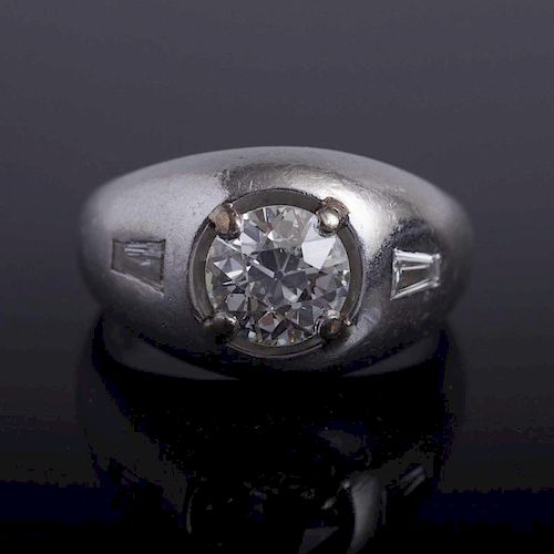 Diamond Platinum Gent's Ring