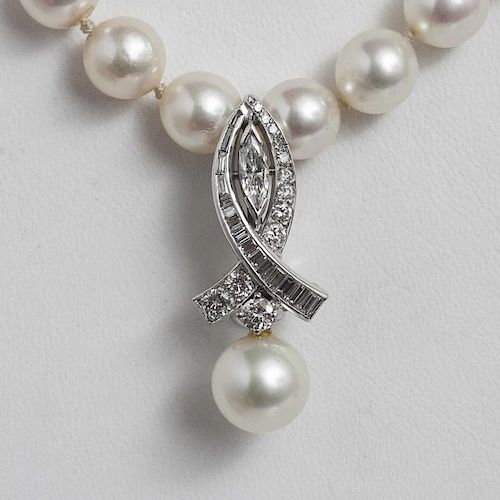 Pearl Diamond 14k Necklace