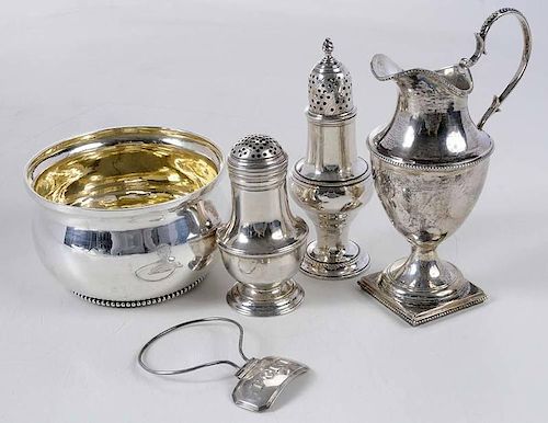 Five Georgian English Silver Table Items