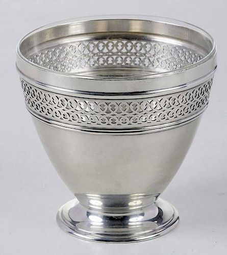 Tiffany Sterling Footed Bowl with Glass Insert