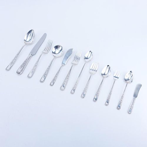 One Hundred Seven (107) Piece Weidlich "Lady Sterling" Silver Flatware Set