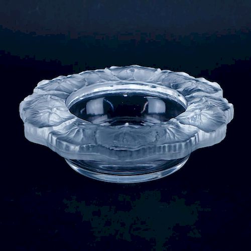 Lalique Style Honfleur Crystal Bowl