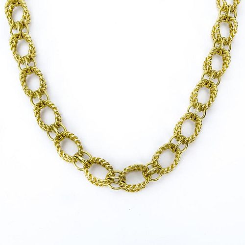 Vintage Tiffany & Co Schlumberger 18 Karat Yellow Gold Open Link Necklace