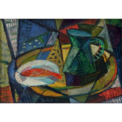 Attributed to: Endre Balint, Hungarian (1914 - 1986) Oil on canvas "Still Life"