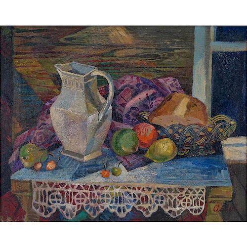 Jankel Adler, Polish (1895 - 1949) Oil on canvas "Still Life"