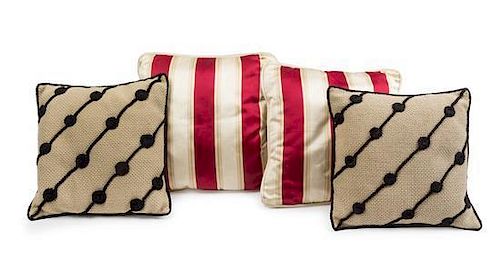 Two Pairs of Decorative Pillows First pair: 13 x 13 inches.