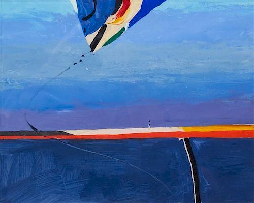 Donald Hamilton Fraser, (American/English, 1929-2009), Landscape with Kite, Opus 194