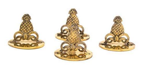 Twelve American Silver Gilt Place Card Holders, Tiffany & Co., New York, NY, 20th Century,