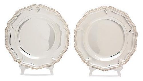 A Set of Ten Sheffield Silver-Plate Dinner Plates Diameter 10 3/4 inches.
