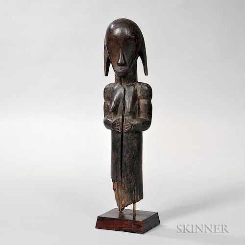 Fang Carved Guardian Figure, Ivory Coast, early 20th century.