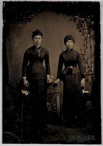 Tintype Depicting Two Mulatto Sisters