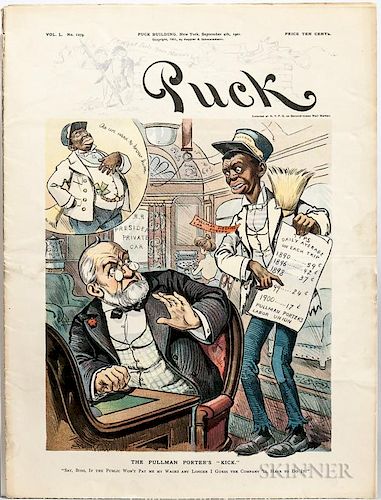 Puck   Magazine with Pullman Porter Cover