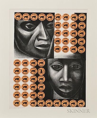 Elizabeth Catlett (American, 1915-2012), Negro es bello, artist proof III, lithograph, signed lower right, unframed, 33 1/3 x