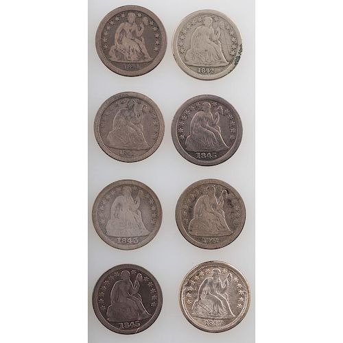 United States Liberty Seated Dimes 1841-1845