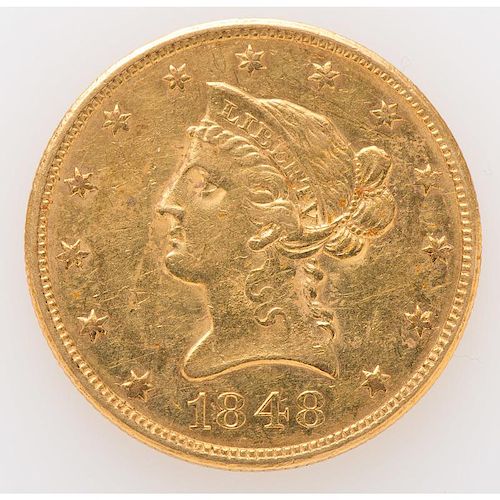 United States Liberty Head $10 Gold Coin 1848