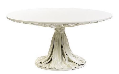 An American Fiberglass Dining Table, Richard Himmel (1920-2000), Height 29 1/4 x diameter 60 inches.
