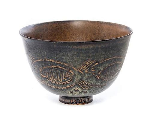 An American Ceramic Bowl, Mary Scheier (1908-2007), Diameter 5 3/4 inches.