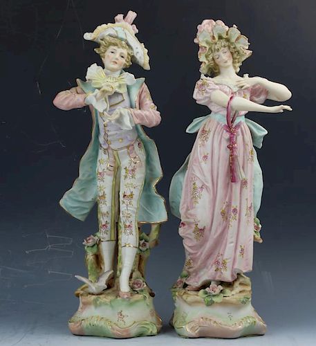 VEB porcelain, Scheibe-Alsbach figure of romantic
