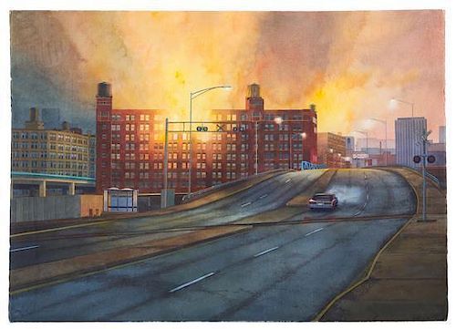* Matthew Daub, (American, 20th century), Chicago Fire, 1986