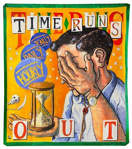 * Robert Chiarito, (American, 20th century), Time Runs Out, 1993