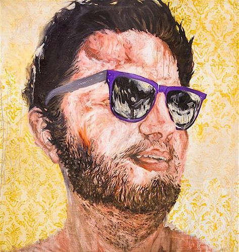 * Andrew Woolbright, (American, 20th/21st century), Man with Sunglasses