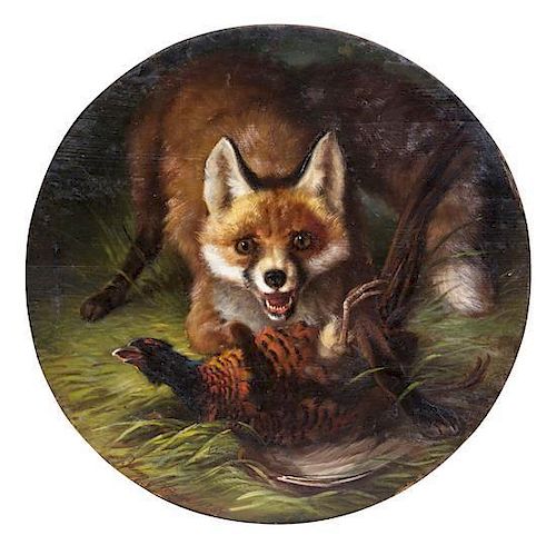 Benno Raffael Adams, (Bavarian, 1812-1892), The Fox and His Catch, 1864