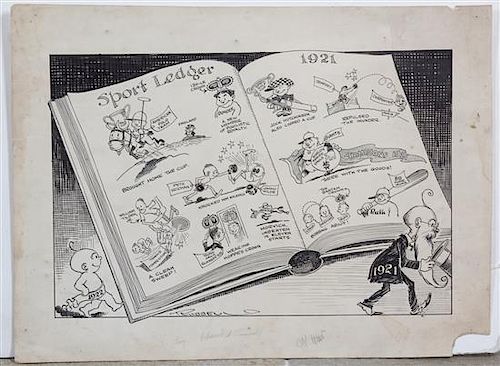 Harold Russell, (American, 20th Century), Sports Ledger, 1921-1922