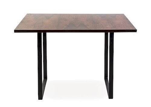 A Norwegian Rosewood Low Table, P.S. Heggen, Height 18 x width 27 1/2 x depth 27 1/2 inches.