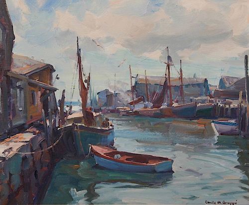 EMILE ALBERT GRUPPE, (American, 1896-1978), Morning, Gloucester, oil on canvas